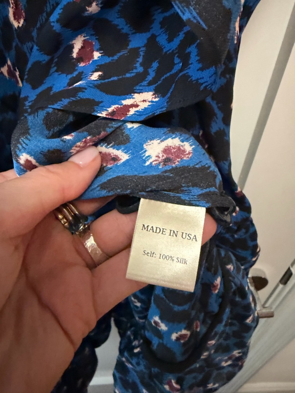 Mayle Blue Navy Floral Ruffle-Front Maxi Dress - Picture 7 of 9